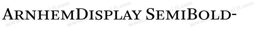 ArnhemDisplay SemiBold字体转换